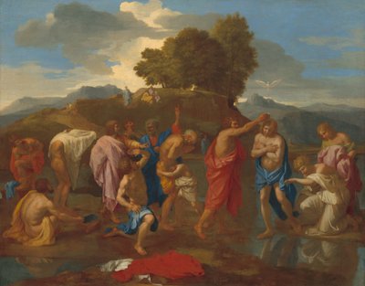 O Batismo de Cristo, 16411642. de Nicolas Poussin