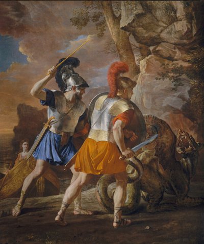 Os companheiros de Rinaldo, c.1633 (óleo sobre tela) de Nicolas Poussin