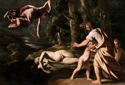 A Morte de Chione, c. 1622. de Nicolas Poussin