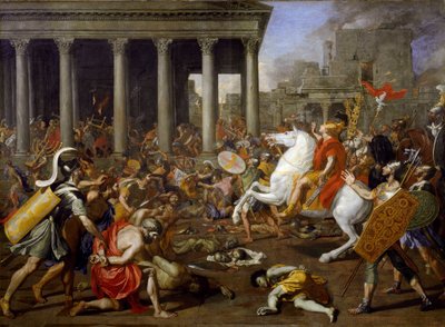 A destruição dos templos de Jerusalém por Tito de Nicolas Poussin