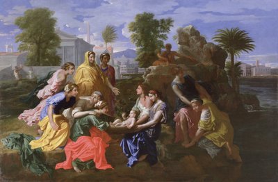 O achamento de Moisés (óleo sobre tela) de Nicolas Poussin