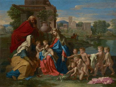 A Sagrada Família, c.1651 (óleo sobre tela) de Nicolas Poussin