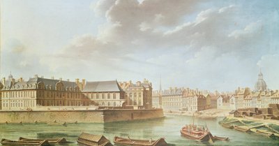 A Ile Saint-Louis e o Hotel de Bretonvilliers em 1757 de Nicolas Raguenet