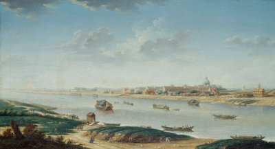 A Salpêtrière vista de la Rapee, c.1752 (óleo sobre tela) de Nicolas Raguenet