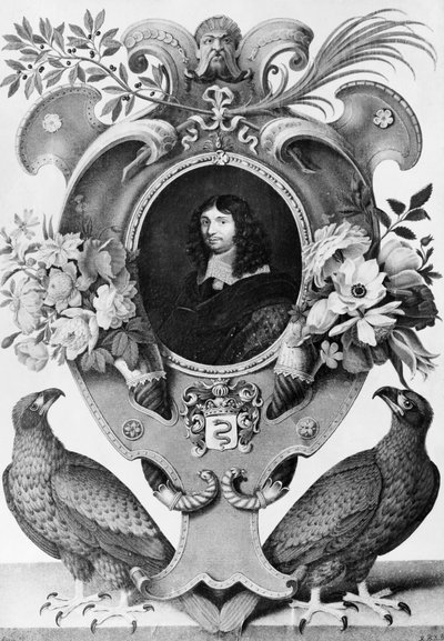 Retrato de Jean-Baptiste Colbert (1619-1683), estadista francês, gravura de Nicolas Robert (1614-1685) de Nicolas Robert