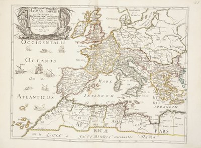 Mapa do Império Romano, c.1675-76 de Nicolas Sanson DAbbeville