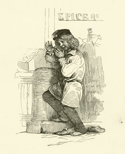 O Gamin (gravura) de Nicolas Toussaint (after) Charlet