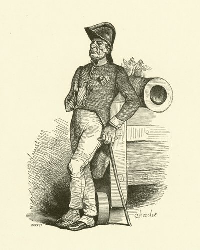 O pensionista (gravação) de Nicolas Toussaint (after) Charlet