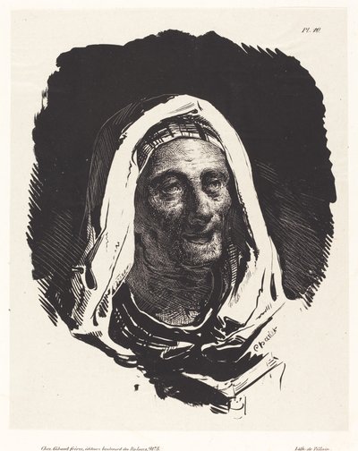 Cabeça de uma velha de Nicolas Toussaint Charlet