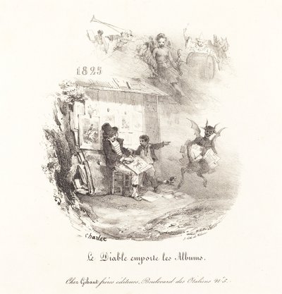 Le Diable emporte les Albums (The Devil Runs Off with the Lithograph Albums) de Nicolas Toussaint Charlet
