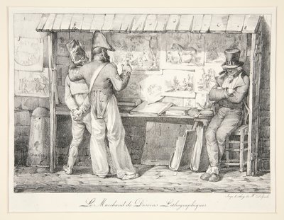 Le Marchand de Dessins Lithographiques (O Comerciante de Fotos Litográficas) de Nicolas Toussaint Charlet