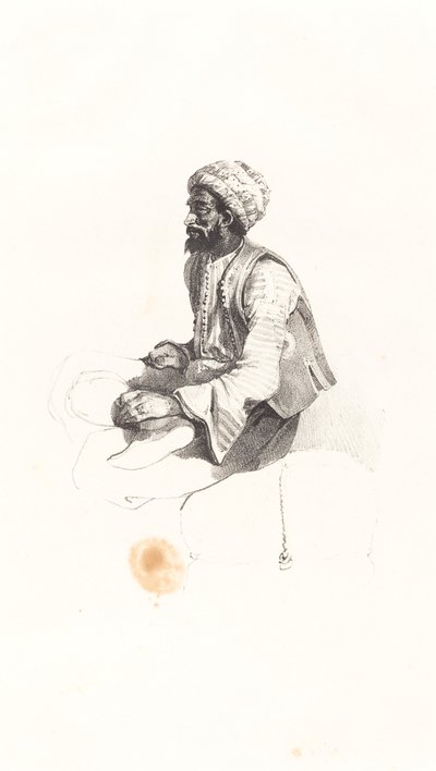 turco sentado de Nicolas Toussaint Charlet