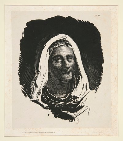 Cabeça de velha mulher de Nicolas Toussaint Charlet