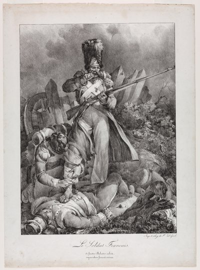 O soldado francês Le Soldat français, 1818. de Nicolas Toussaint Charlet
