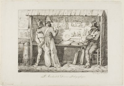 O vendedor de litografia de Nicolas Toussaint Charlet