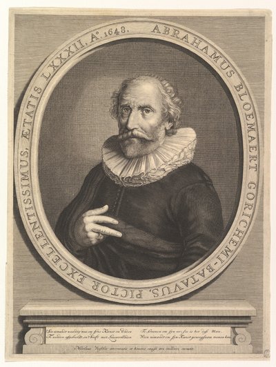 Retrato de Abraham Bloemaert, século XVII. de Nicolas Visscher