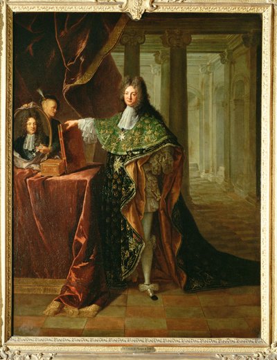 Jean-Baptiste Colbert, marquês de Torcy, sobrinho do grande Colbert, ministro e diplomata ao serviço de Luís XIV ... (pintura sobre tela) de Nicolas de Largillière
