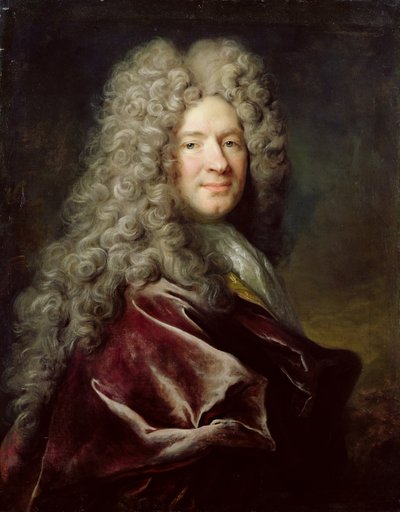 Retrato de um homem vestindo um manto violeta, c.1700 (óleo sobre tela) de Nicolas de Largillière