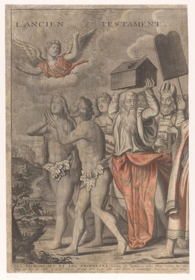 Procissão triunfante de Cristo com figuras do Antigo e do Novo Testamento (primeira parte)
Le triomphe de Jesus Christ (título sobre o objecto) de Nicolas de Larmessin (I)