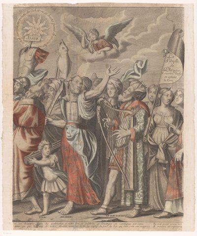 Procissão Triunfal de Cristo com Figuras do Antigo e do Novo Testamento (Parte Dois) O triunfo de Jesus Cristo (título no objeto) de Nicolas de Larmessin (I)