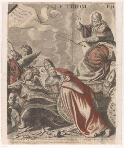 Procissão Triunfal de Cristo com Figuras do Antigo e do Novo Testamento (Parte Cinco) O triunfo de Jesus Cristo (título no objeto) de Nicolas de Larmessin (I)