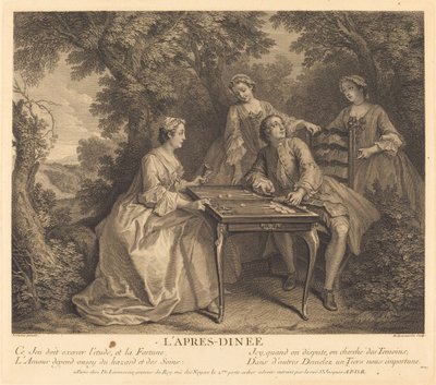 Depois do jantar de Nicolas de Larmessin IV after Nicolas Lancret