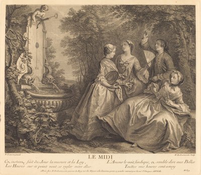 Meio-dia de Nicolas de Larmessin IV after Nicolas Lancret