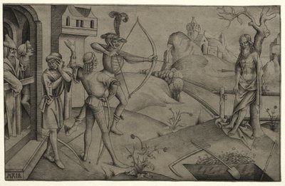 Os Reis Filhos Atirando no Corpo de seus Pais Mortos, 1495-1504. de Nicolaus Alexander Mair von Landshut