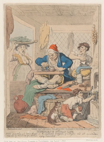 Misérias da vida humana: enquanto profundamente em estudo e perdido em pensamento no complicado..., outubro de 1807. de Nicolaus Heideloff