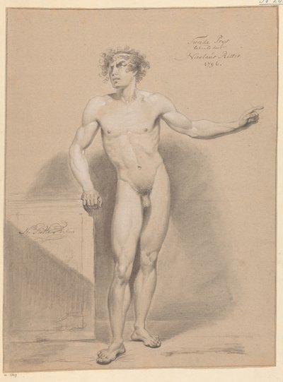 Nu masculino em pé, visto de frente (2º prémio 1796) de Nicolaus Ritter jr.