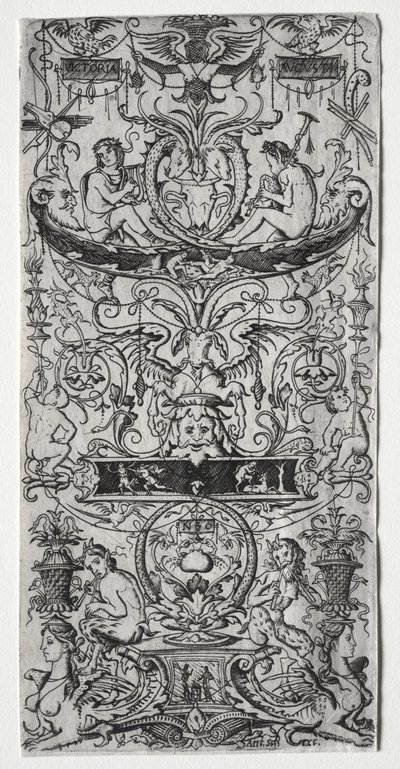 Painel Ornamento Inscrito Victoria Augusta de Nicoletto da Modena