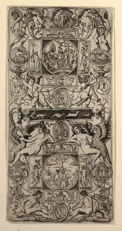 Painel Ornamental com Orfeu e o Julgamento de Paris de Nicoletto da Modena