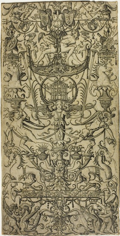 Painel de Ornamento com Gaiola de Nicoletto da Modena
