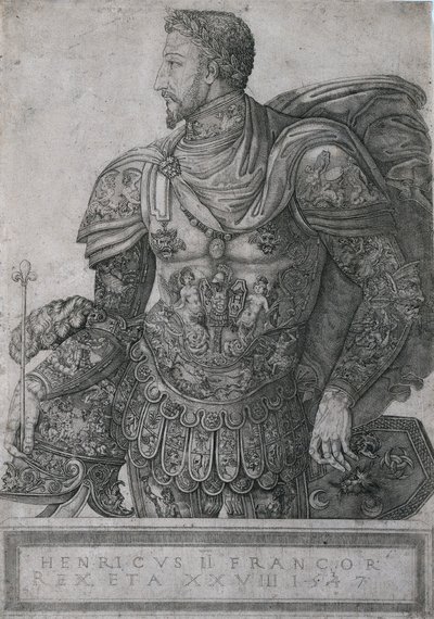 Henrique II, rei da França, aos 28 anos de idade, 1547. de Nicolo della Casa