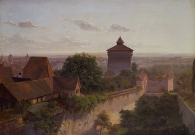 Heidenturm, Nuremberg (óleo sobre tela) de Niels Anders Bredal