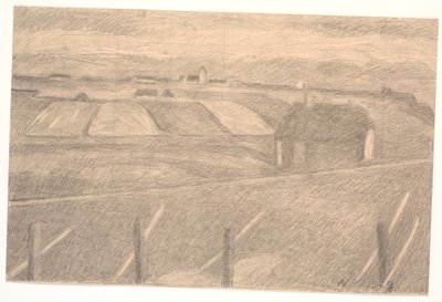 Paisagem em Ferring, farol aceso de Niels Jakob Jakobsen Bjerre