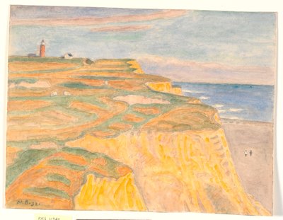 As encostas e o farol de Bovbjerg de Niels Jakob Jakobsen Bjerre