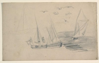 Esboços de barcos de pesca de Niels Larsen Stevns