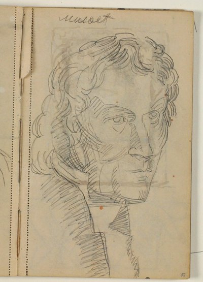 Estudo de Thorvaldsen após a pintura de Eckersberg (1814) de Niels Larsen Stevns