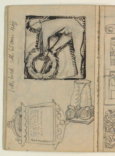 Projeto para lápide de Poul S. Christiansen, estudos de lápides, medições de Niels Larsen Stevns
