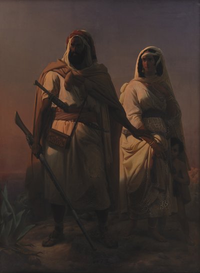 Uma família árabe no deserto de Niels Simonsen