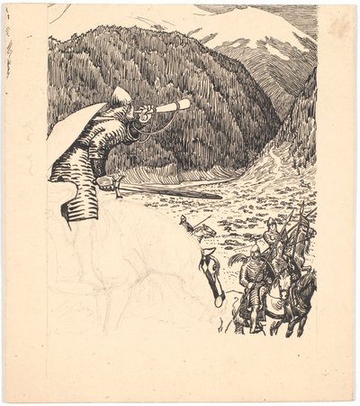 Roland sopra sua buzina de Niels Skovgaard
