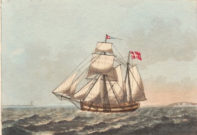 Um galease dinamarquês, para ver em lee, com ventos cruzados de Niels Truslew