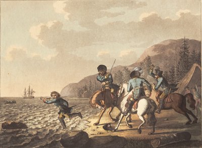Tordenskjold escapa dos dragões suecos de Niels Truslew