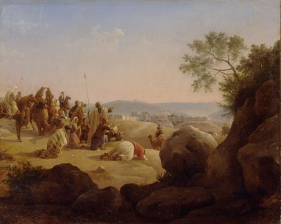 Peregrinos antes de Jerusalém, 1831 de Nikanor Grigoryevich Chernetsov