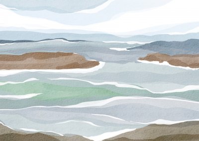 Camadas oceânicas abstractas de Nikita Jariwala