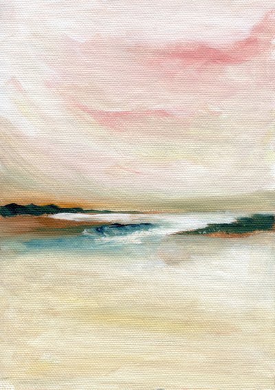 Paisagem marítima abstrata em pastel de Nikita Jariwala