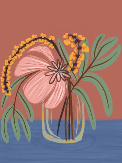 Vaso Blush Botanical de Nikita Jariwala