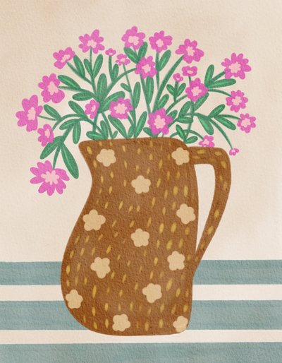 Jarro floral encantador de Nikita Jariwala