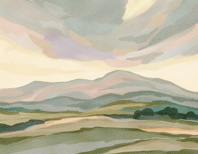 Paisagem montanhosa em tons suaves de Nikita Jariwala